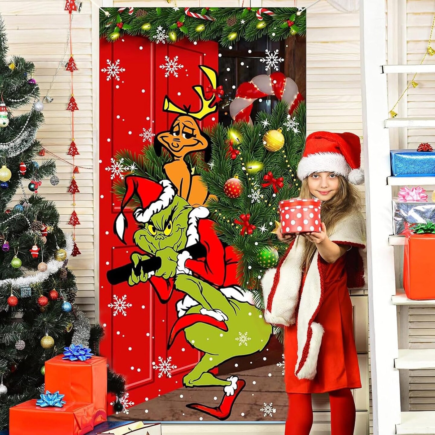 6 x 3 FT Christmas Door Banner Decor Garage Yard Outdoor Holiday Home Party