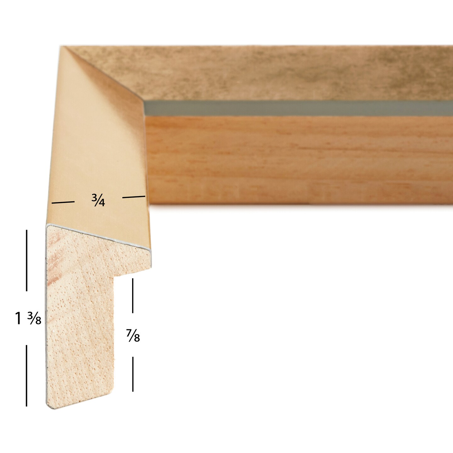 8x12  Alloy 0.75  Wood Moulding, Wall Display Frame for Art, Posters, or Photos by wallsthatspeak