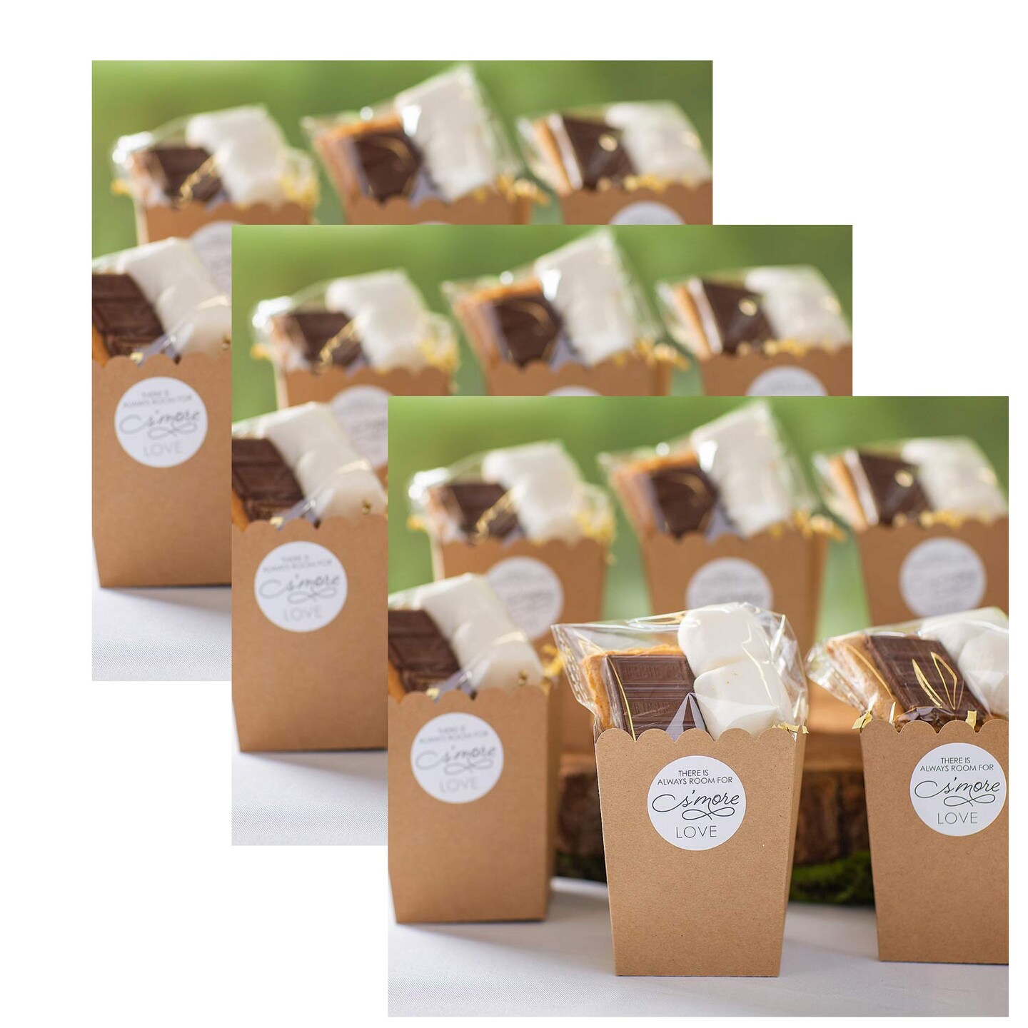 1 1/2&#x22;Bulk 100 Pc S&#x27;more Love Wedding Favor Sticker Roll