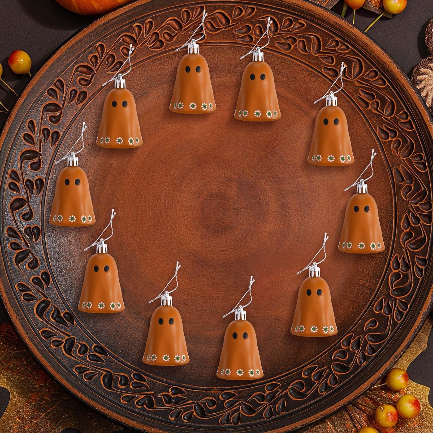 24 Pcs Day of The Dead Mexican Hanging Ghost Ornaments