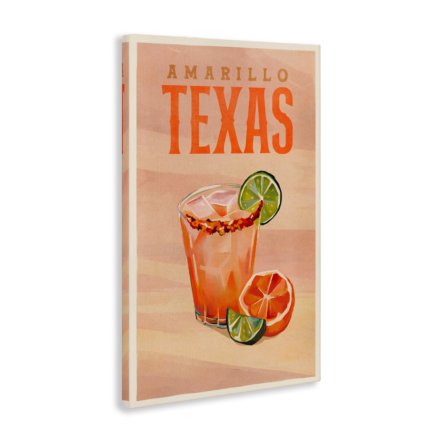 Stupell Industries Amarillo Texas Cocktail Canvas Wall Art Design by The Whiskey Ginger
