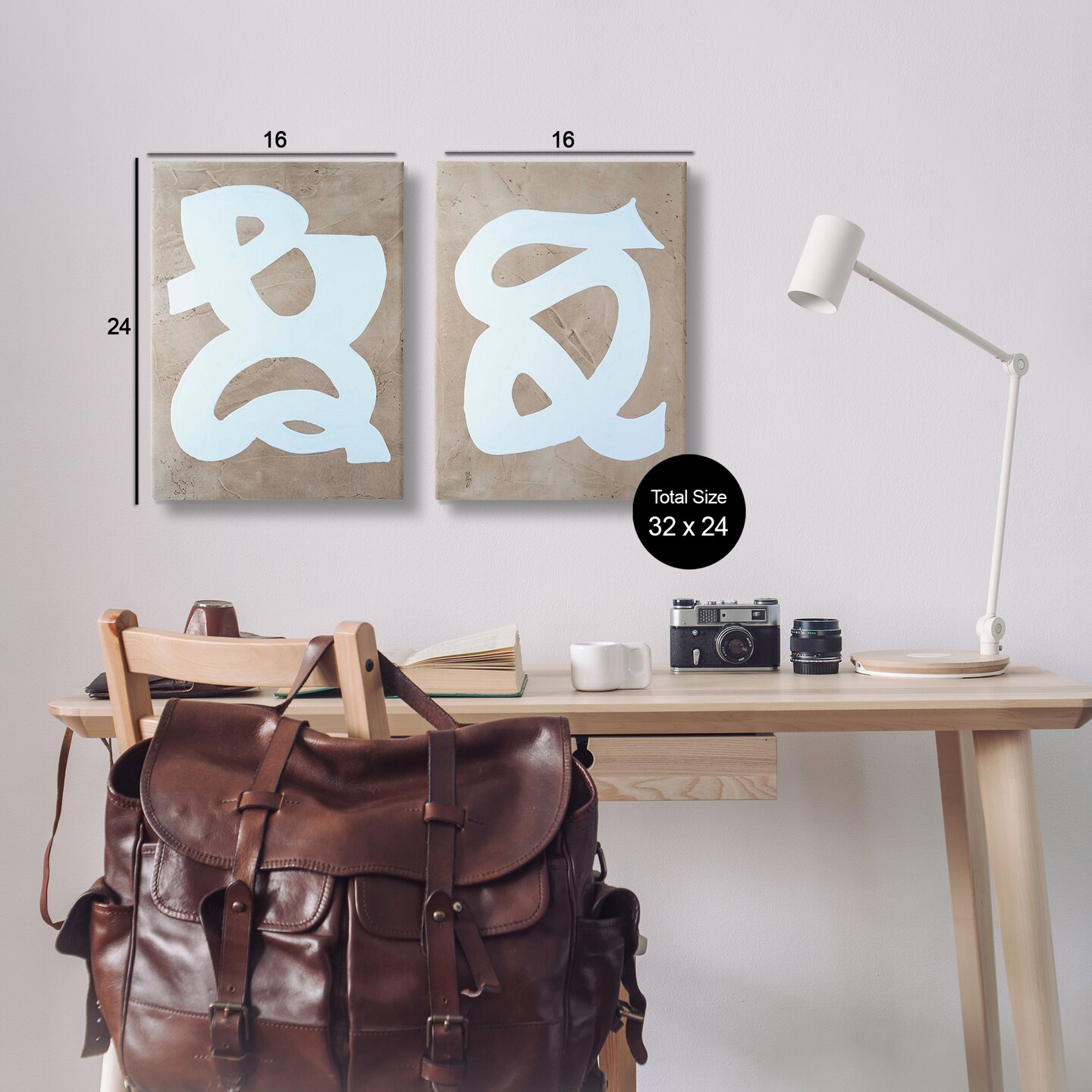 Stupell Industries Abstract Squiggle Line 2 pc Canvas Wall Art Set Design by Vanna Lam