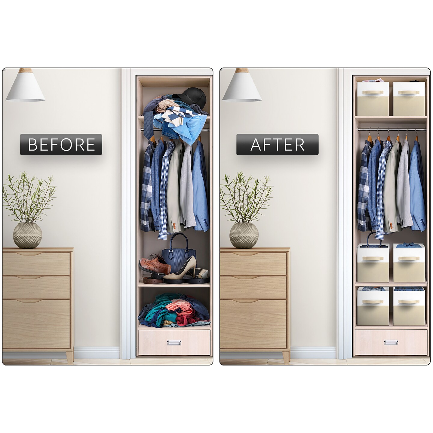 Sorbus Foldable Storage Bins &#x2013; 6-Pack Fabric Storage Cubes, 11-Inch Cube Organizer Bins for Closet, Shelves, and Cubby Storage &#x2013; Collapsible Cloth Storage Baskets for Home Organization