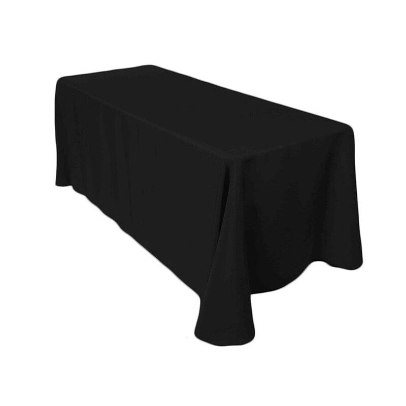 90&#x22; x 156&#x22; Polyester 8ft Tablecloth 8ft Table Drape