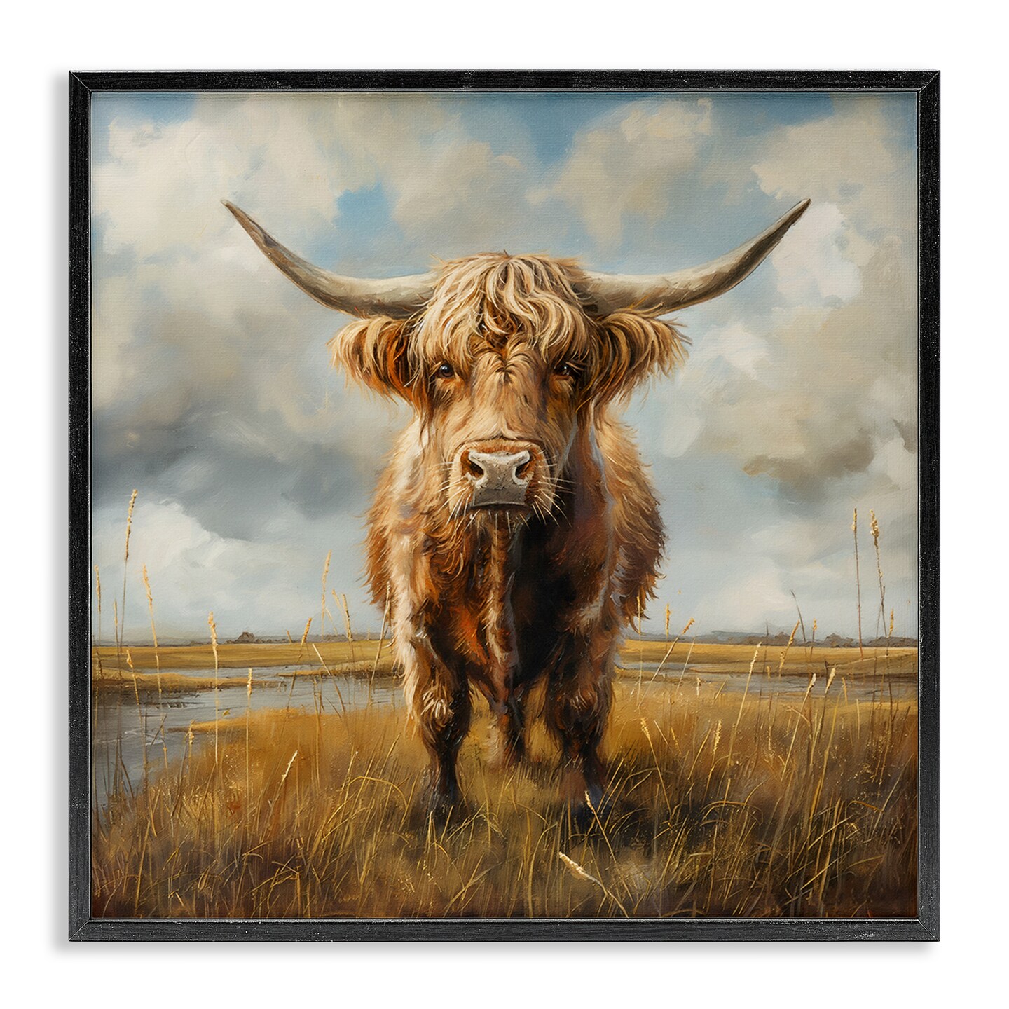 Stupell Industries Cattle on Scenic Farm Framed Giclee Wall Art Design by Steve Huntziker