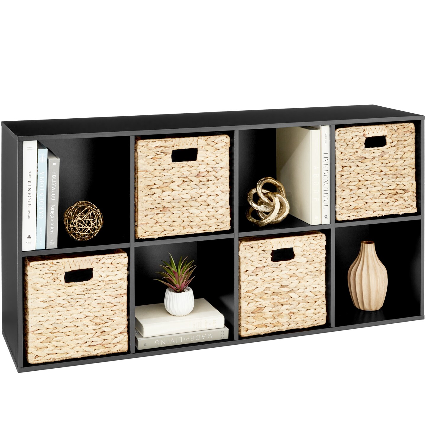 Best Choice Products 8-Cube Bookshelf, 13.5in Display Storage System, Organizer w/ Removable Back Panels