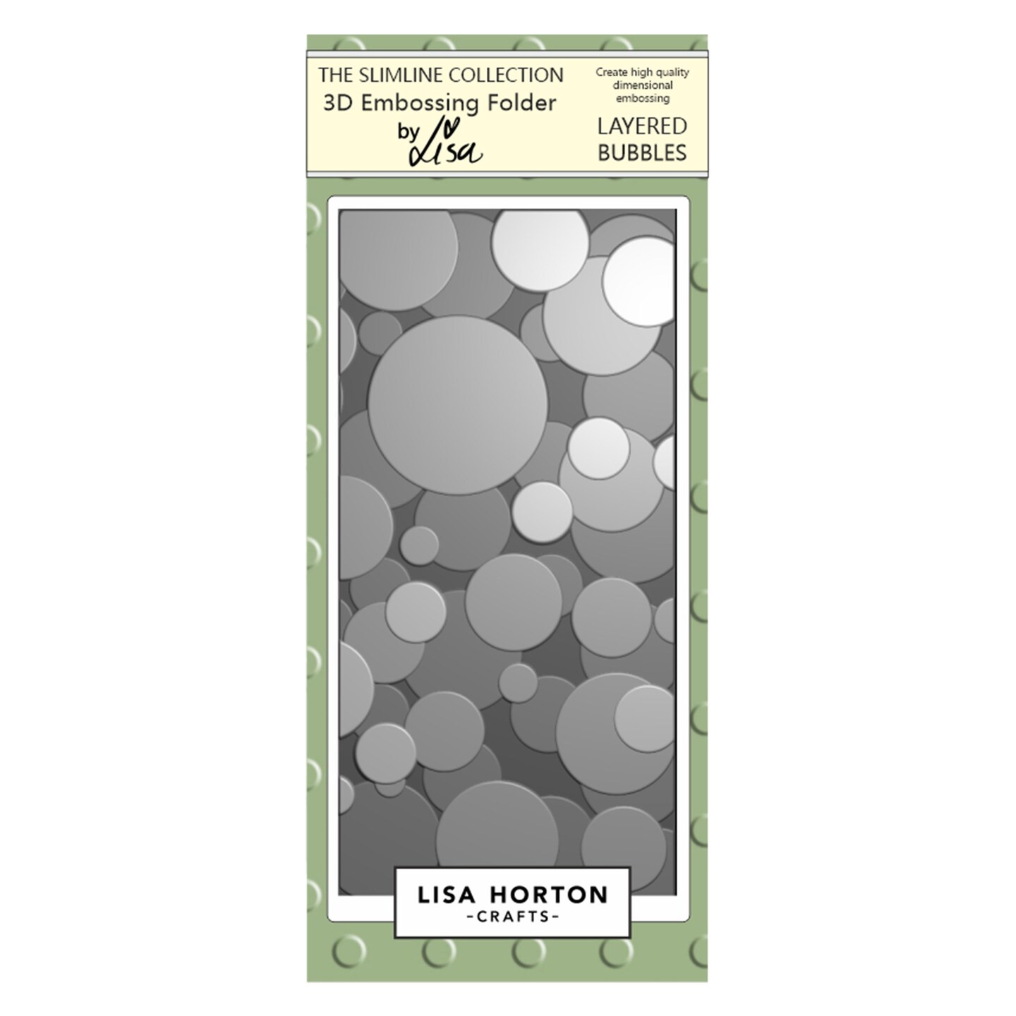 Lisa Horton Crafts Embossing Folder-Layered Bubbles