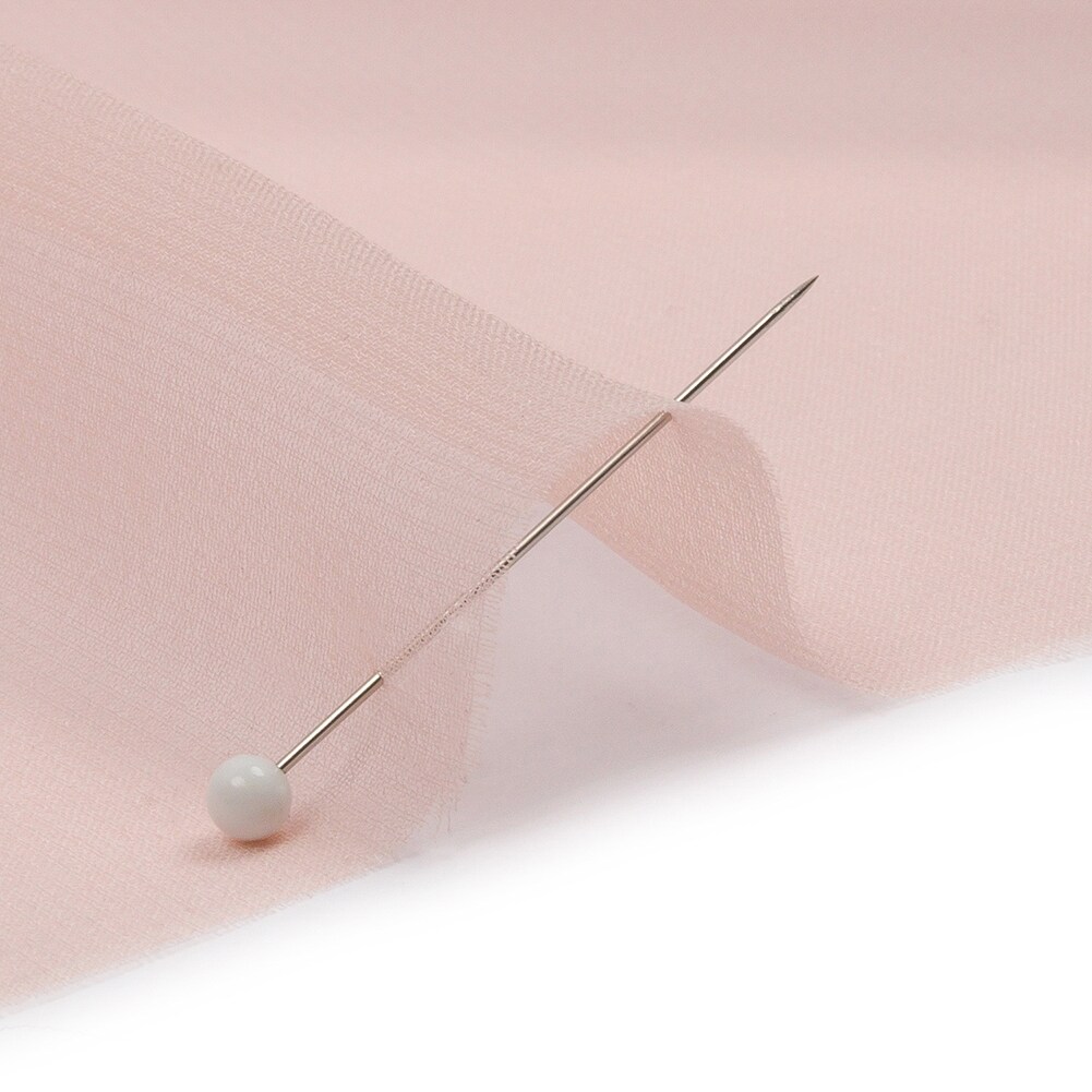 1 Yard 100% Silk Chiffon Fabric 44&#x22; Wide Veiled Rose for Fashion &#x26; Crafting