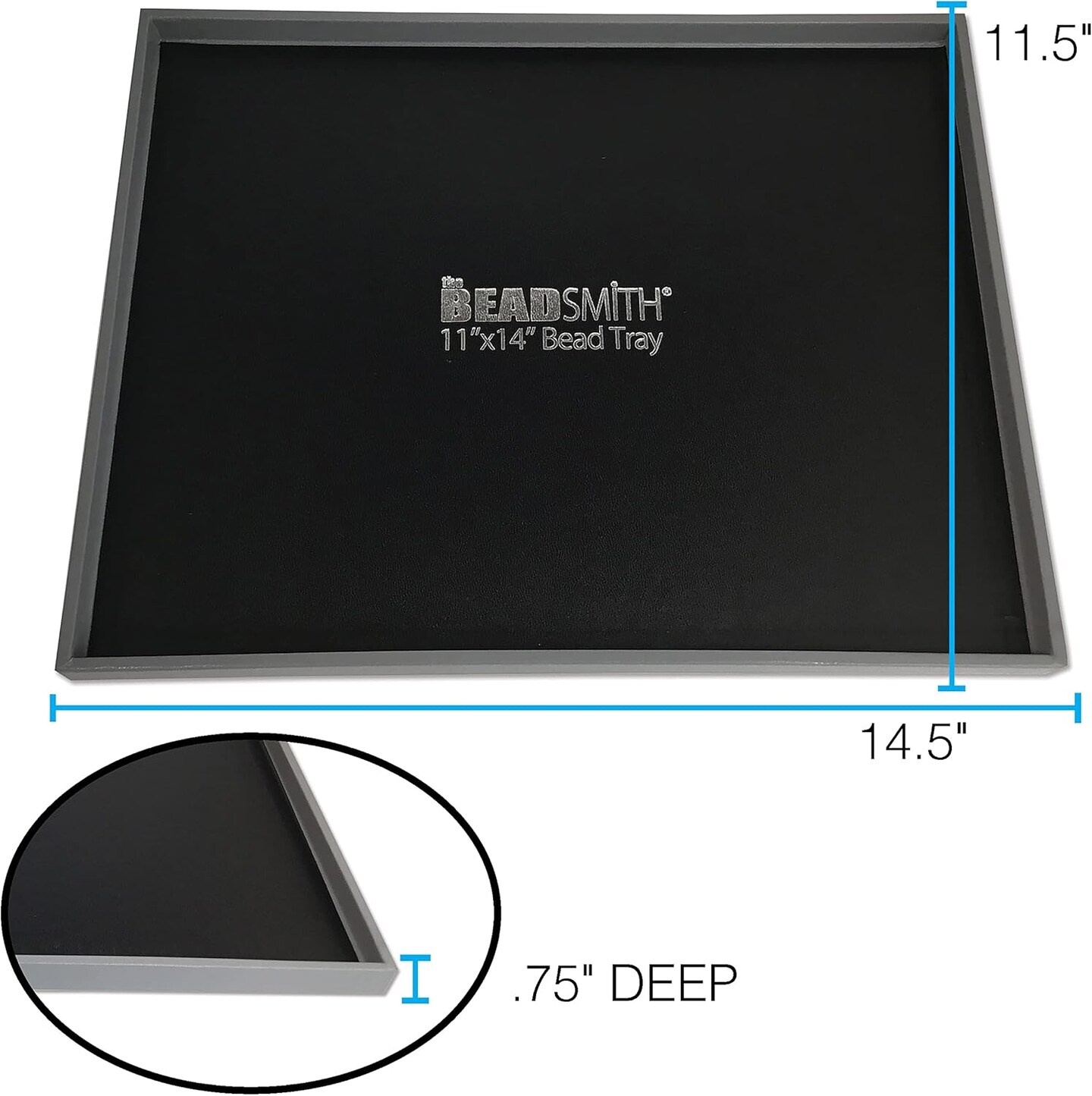The Beadsmith Bead Mat Tray &#x2013; Lightweight Tray for Holding Bead Mats, 11.5&#x201D; x 14.5&#x201D; x 0.5&#x201D;, Portable