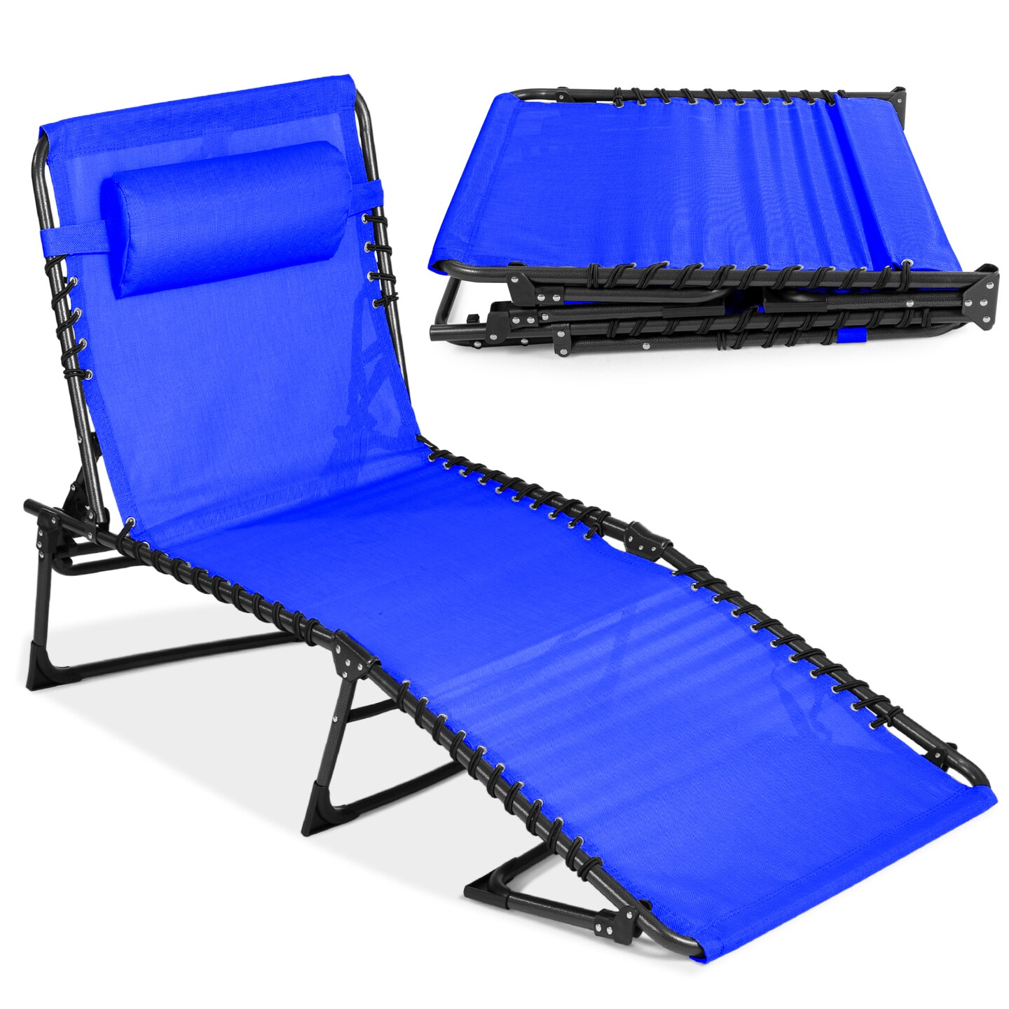 Best Choice Products Patio Chaise Lounge Chair, Outdoor Portable Adjustable Pool Recliner w/ Pillow