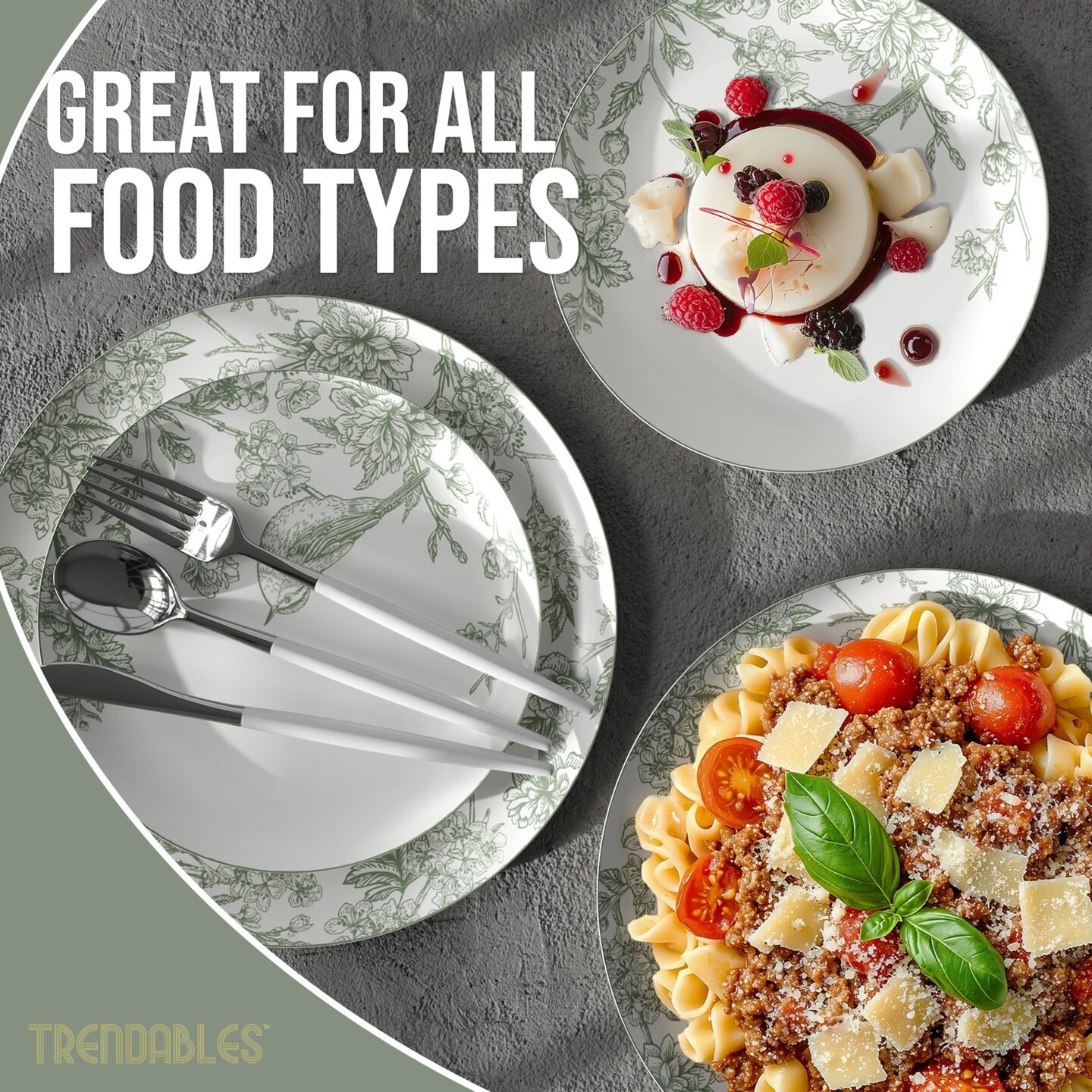Earthtrends Heavy Duty Paper Plates for parties – Includes 8-Inch Paper Dessert Plates and 10-Inch Paper Dinner Plates – Disposable Floral Paper Plates for Parties, Weddings, Events, BBQs, Birthdays, Catering, Holidays – Elegant Tableware Set