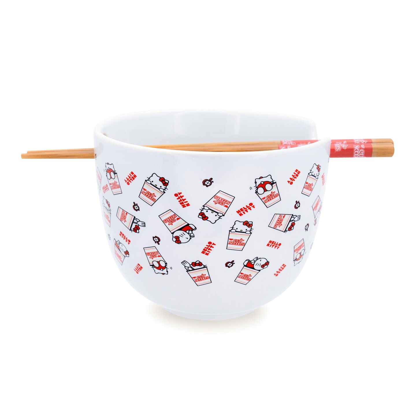 Sanrio Hello Kitty x Nissin Cup Noodles Ceramic Ramen Bowl and Chopstick Set