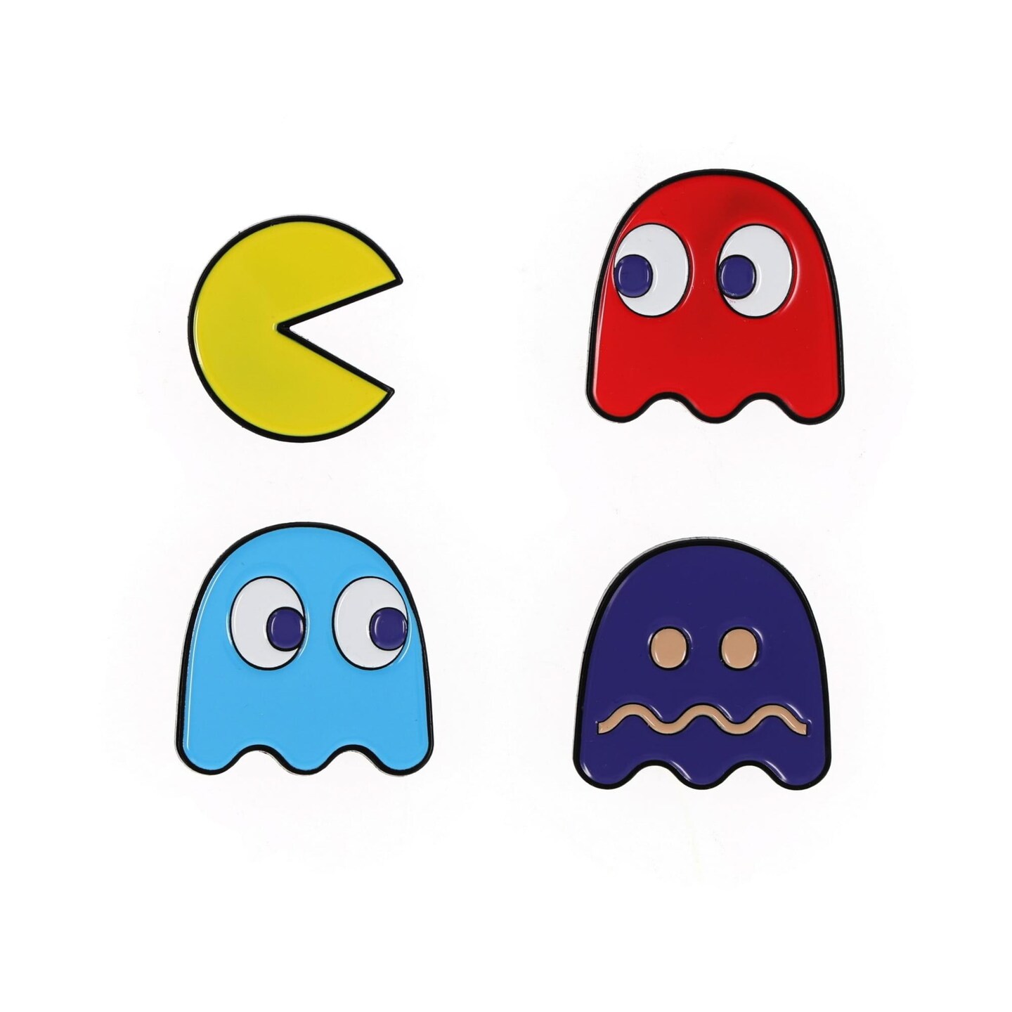 PAC-MAN Classic Characters 4-Piece Enamel Pin Set | Toynk Exclusive ...