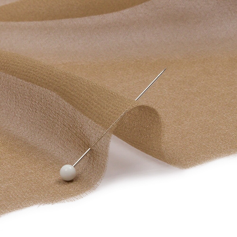 1 Yard Lightweight Silk Chiffon Fabric 44" Wide Capers Gray for Ruffles & Draping