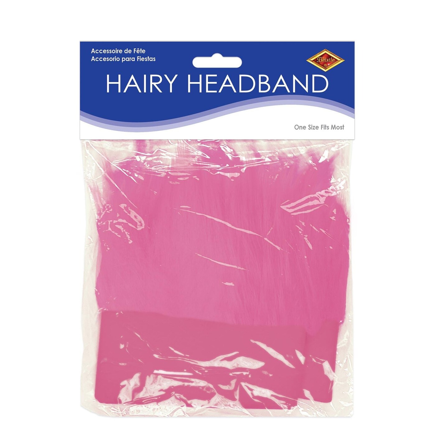 12 Pack Beistle Hairy Headband - pink