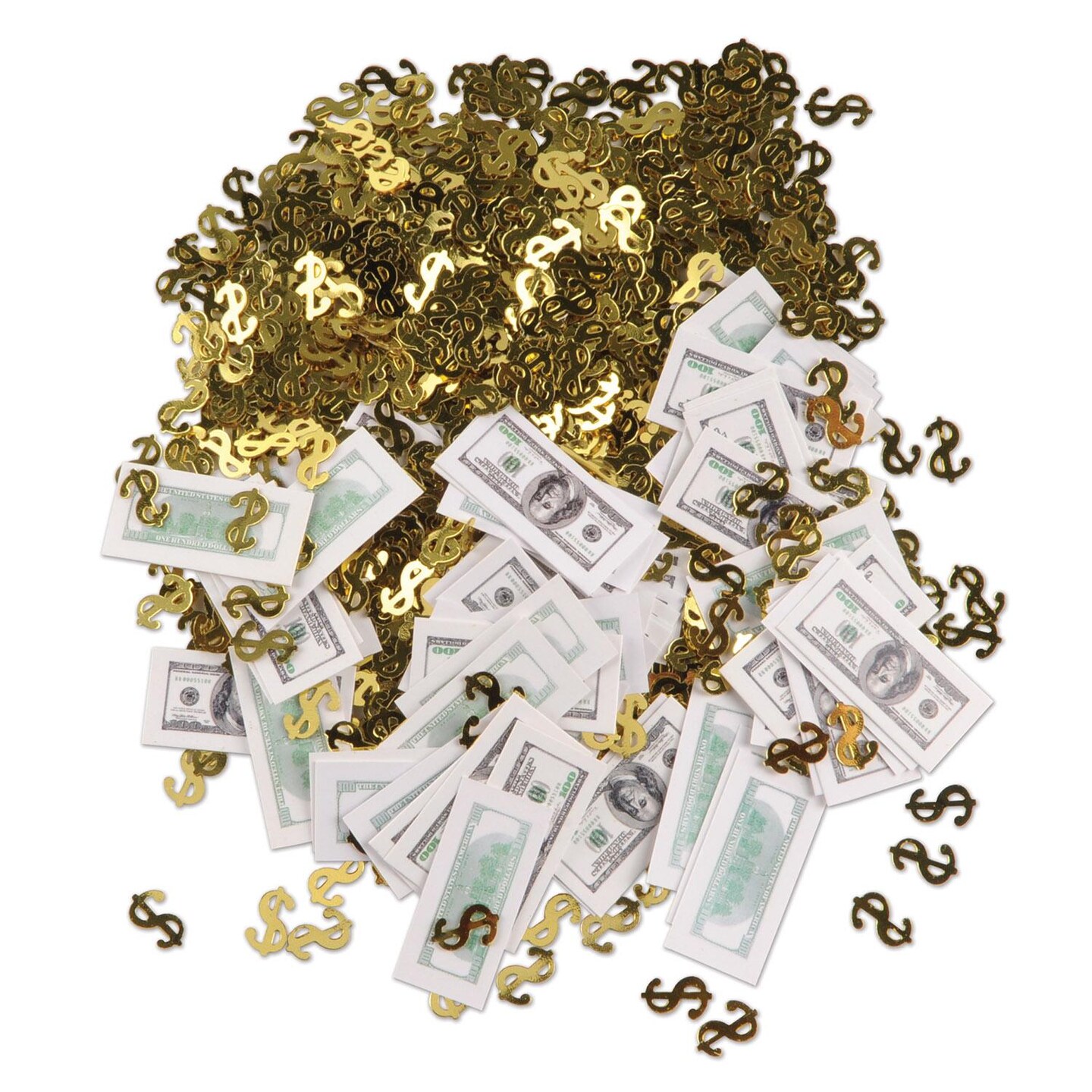 12 Pack Beistle Big Bucks Print-Fetti Party Decoration (0.5 Oz/Pkg)