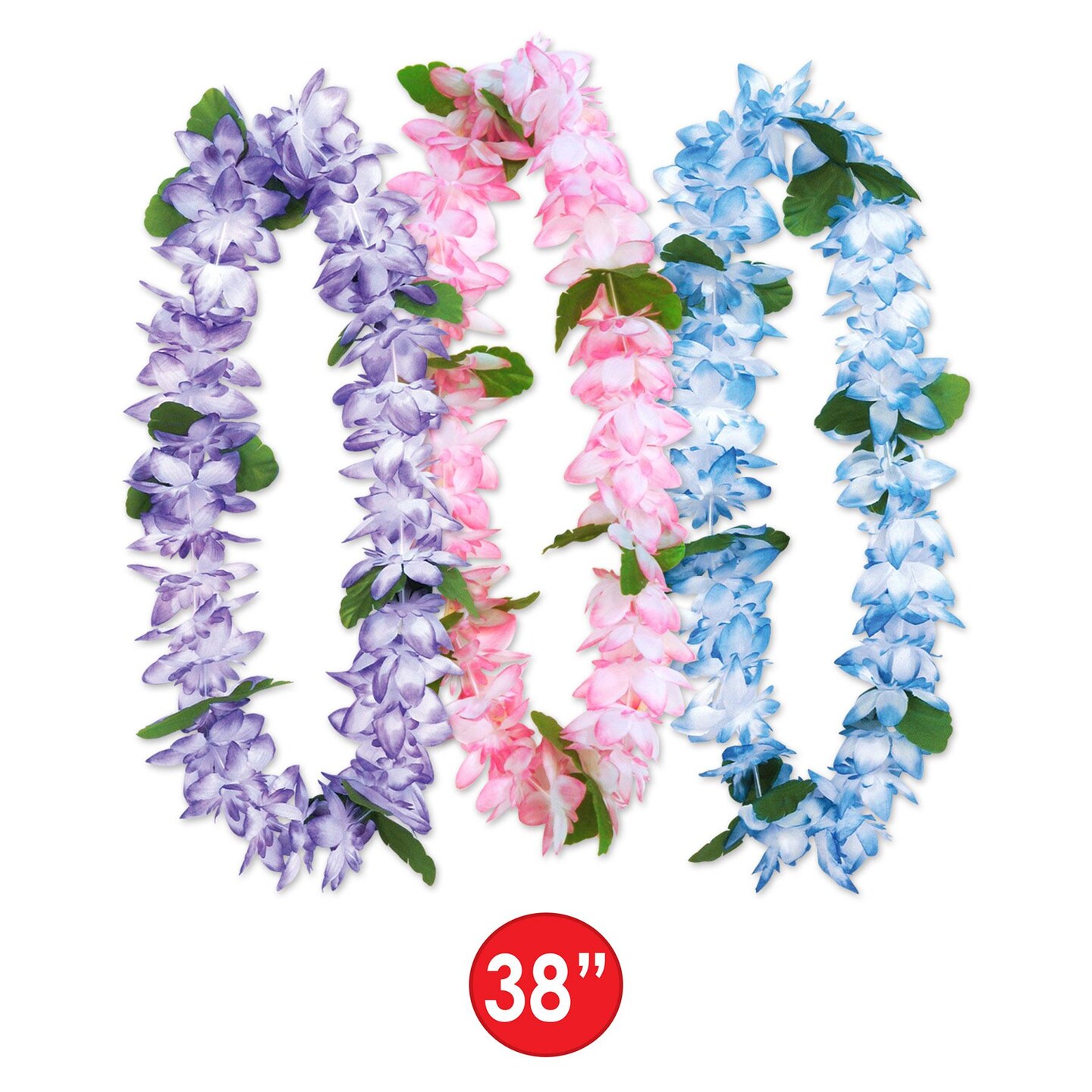 18 Pack Beistle Luau Party Island Floral Leis