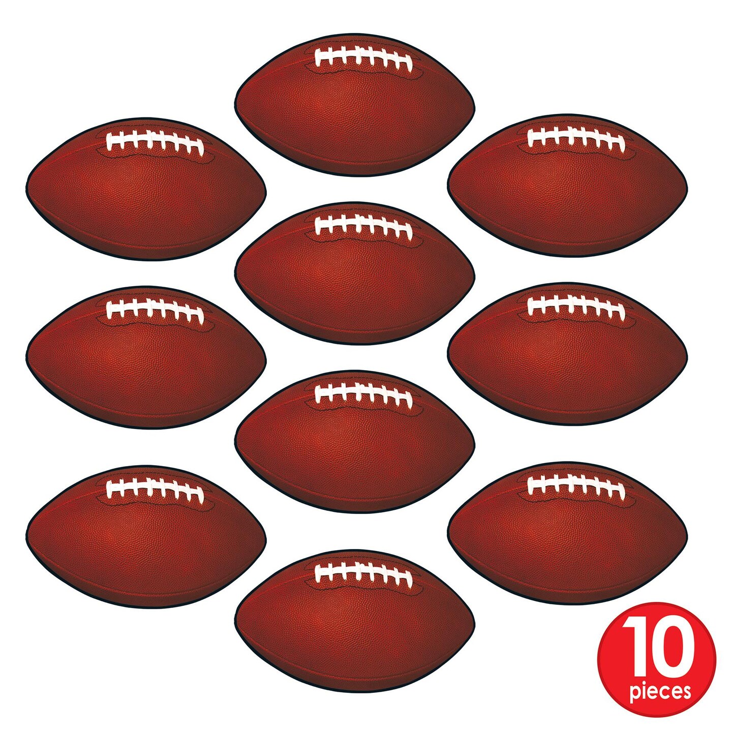 240 Pack Beistle Mini Football Party Cutouts