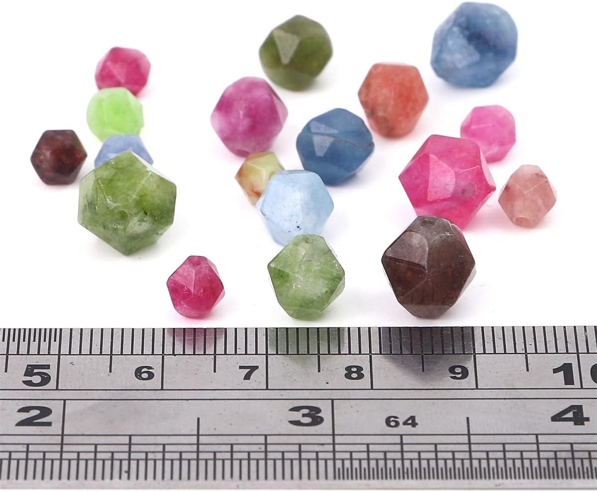 Faceted Natural Tourmaline Agate Stone Round Beads 10mm 36cm/Strand for Jewelry Making