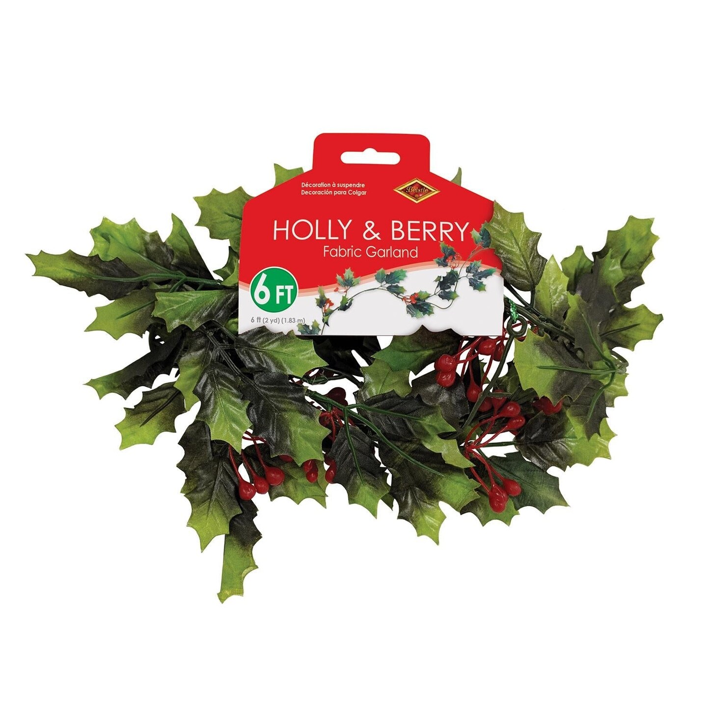 12 Pack Beistle Christmas Holly/Berry Garland