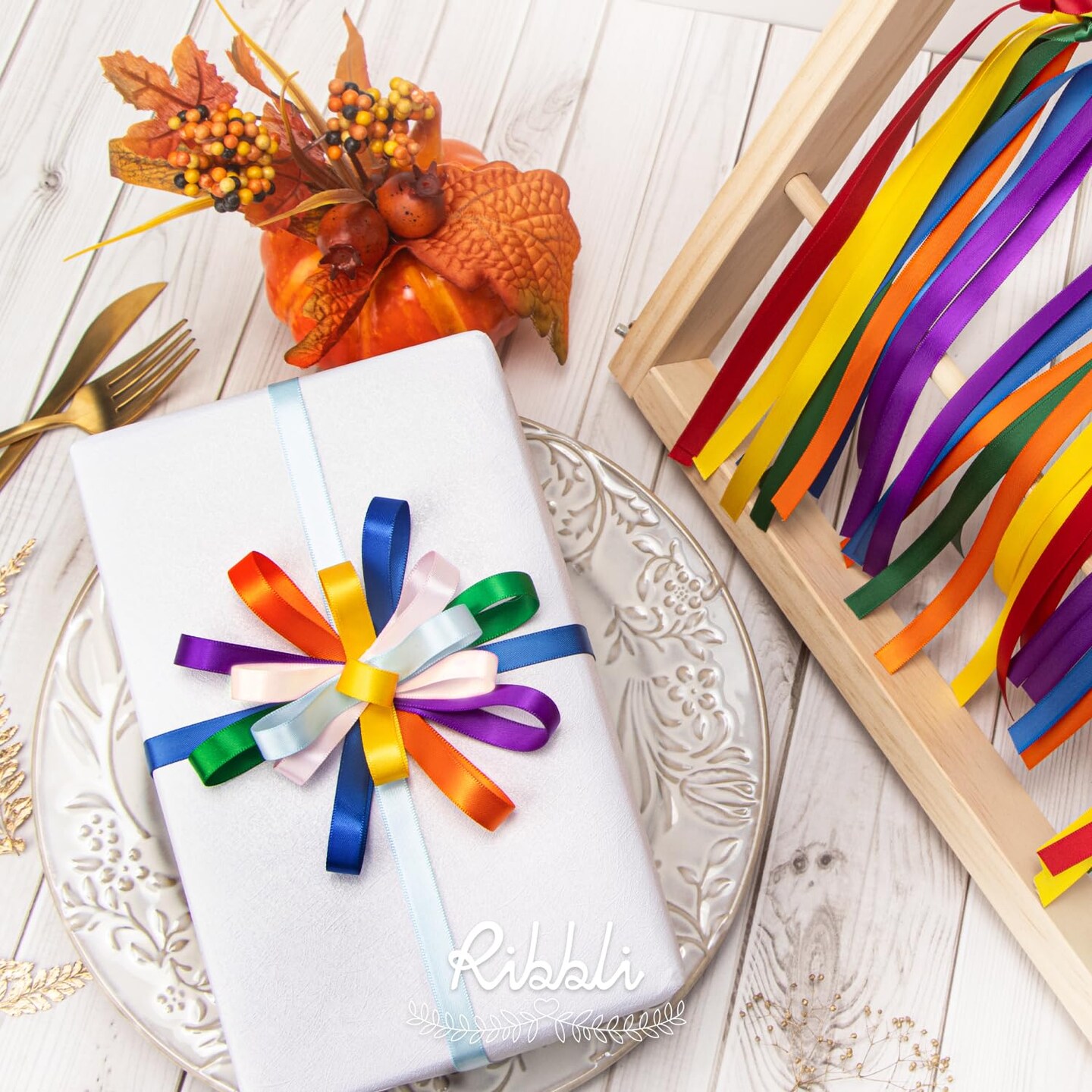 Rainbow Satin Ribbon 3/8 Inch x 12 Rolls Total 60 Yards- Colorful Ribbon for Gift Wrapping Craft Party Decoration Baby Shower Wedding