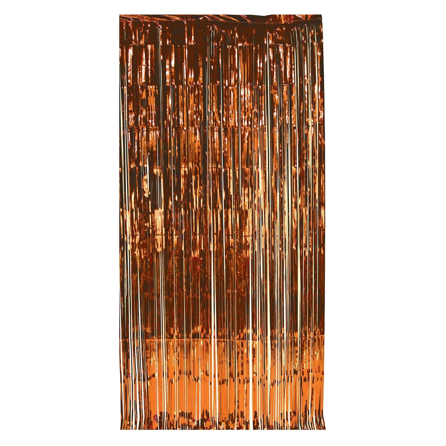 6 Pack Beistle 1-Ply Gleam &#x27;N Party Curtain - orange