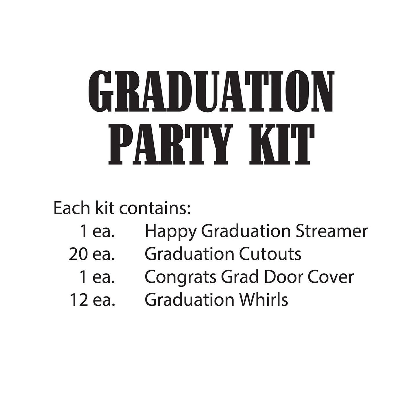 Beistle 34 Piece Graduation Party Kit
