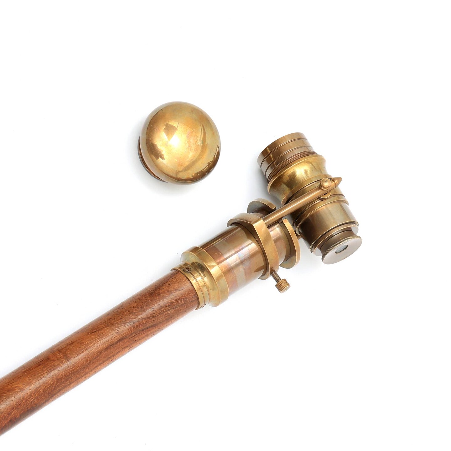 Decorative Walking Stick-Fancy Wood Canes - With Telescope 36"