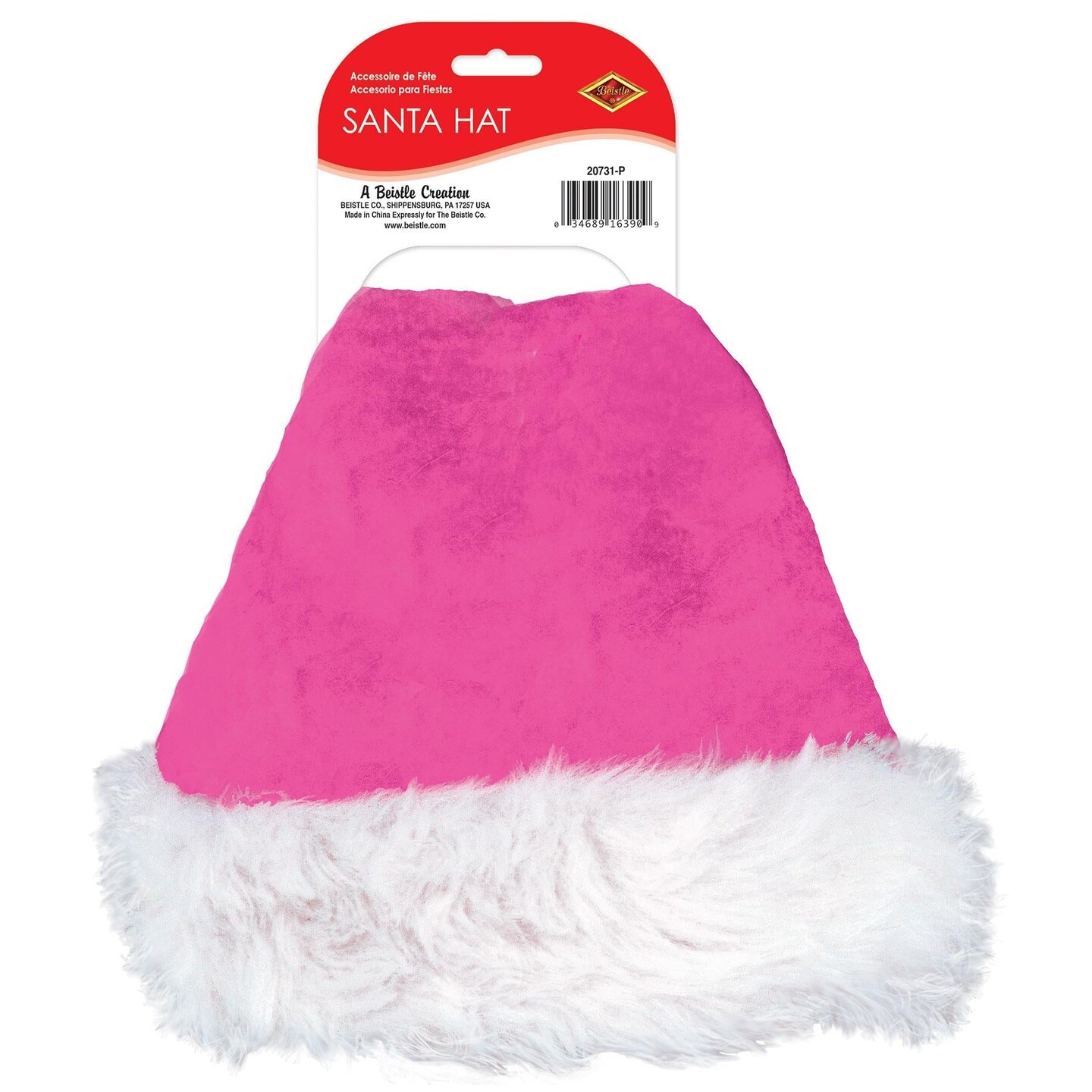 12 Pack Beistle Christmas Santa Hat - cerise