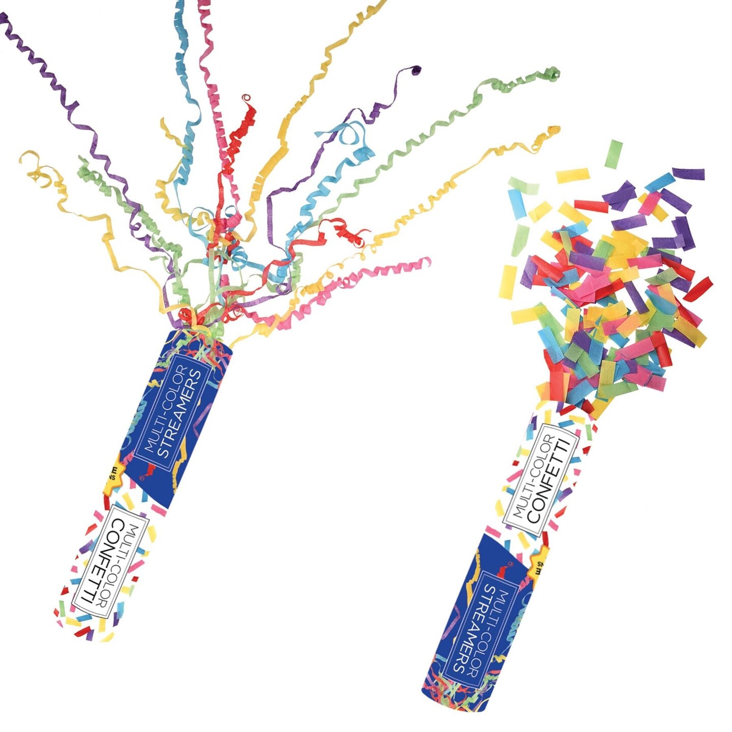 6 Pack Beistle Handheld Party Confetti &#x26; Streamer Tubes
