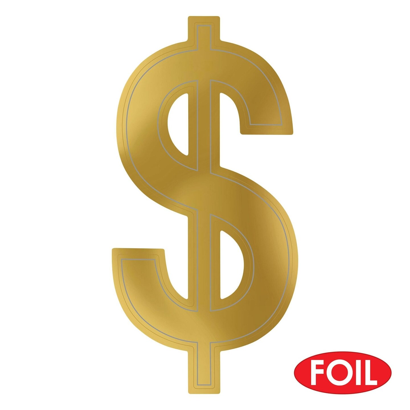 24 Pack Beistle Foil $ Party Silhouette