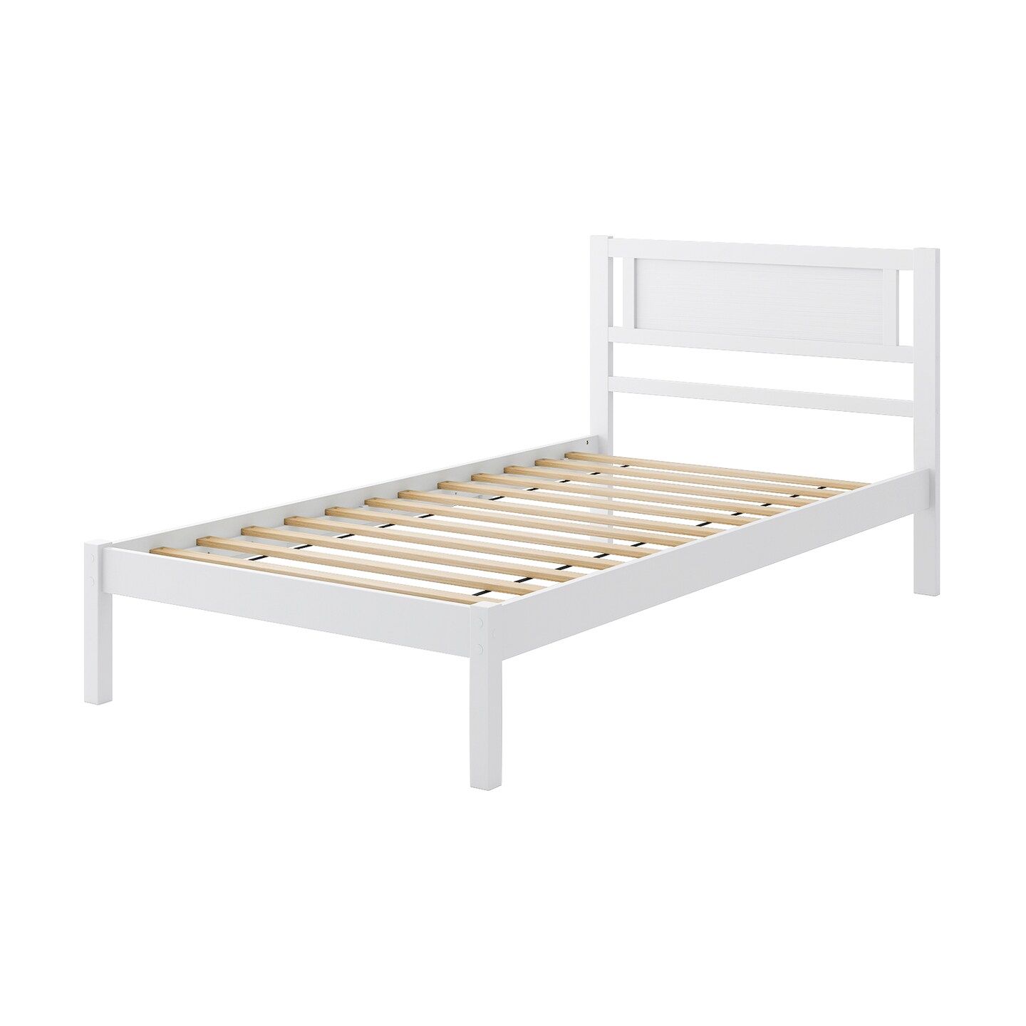 Platform Bed Frame with Headboard and Wooden Slats Support Perfect for Dorms