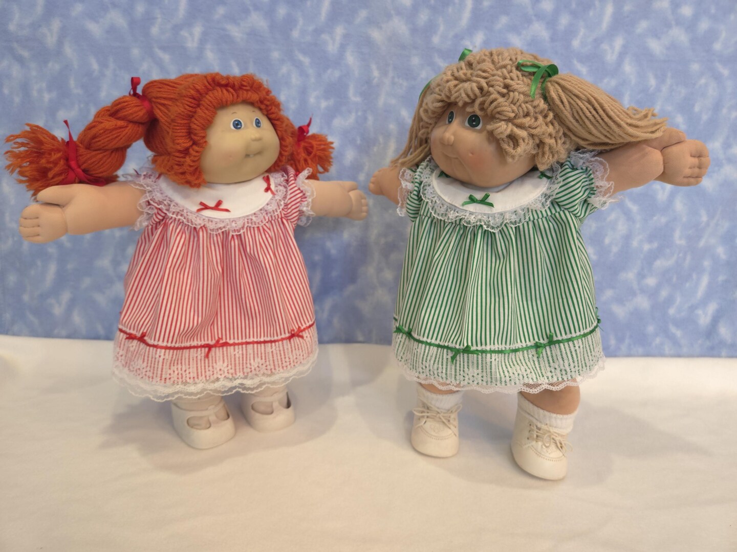 Copy-Cabbage Patch Christmas Clothes - Handmade for 16" - 17" Girl Dolls -  Green and White Candy Striped Dress - Wintergreen Wonderland | MakerPlace  by Michaels