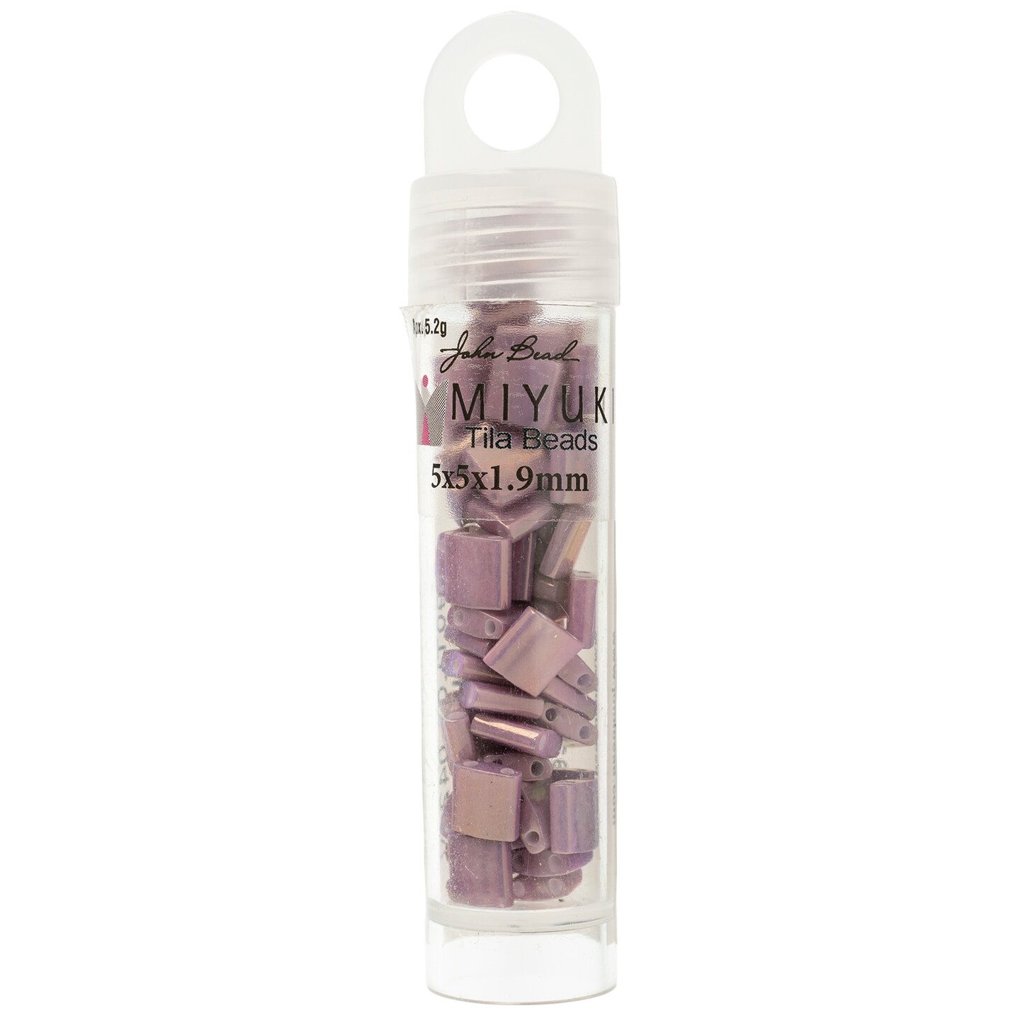 Miyuki Tila 5mm Opaque Luster Glass Beads, 5.2g