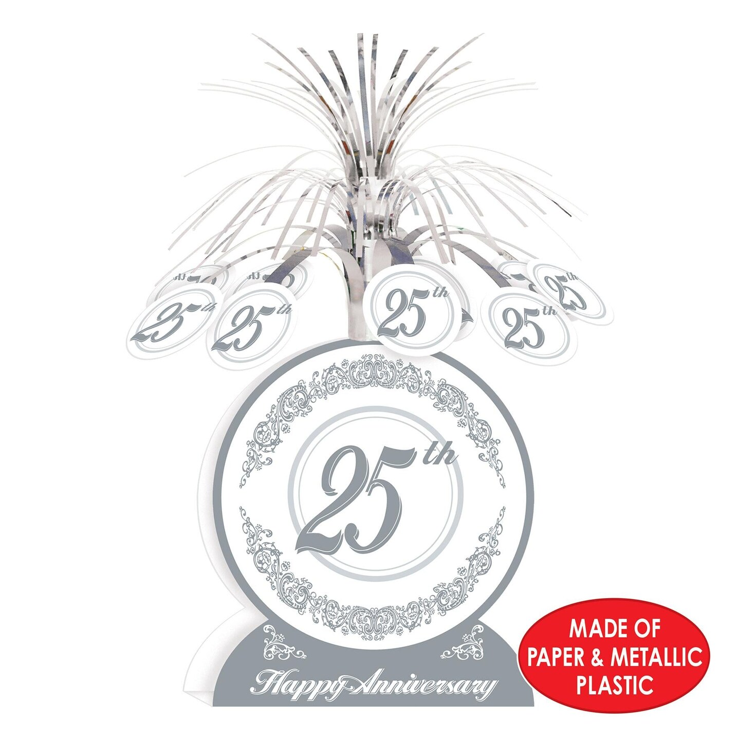 12 Pack Beistle 25th Anniversary Centerpiece