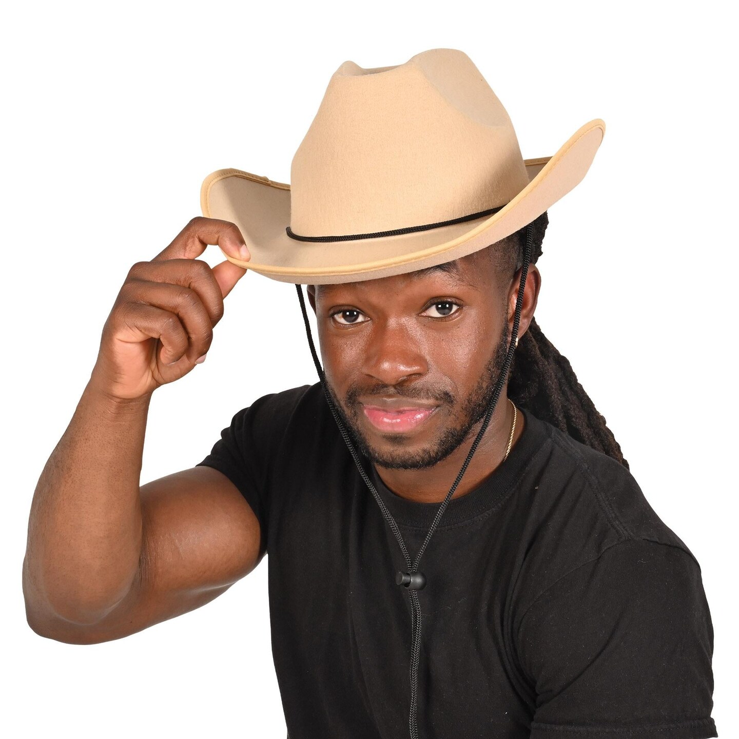 6 Pack Beistle Tan Felt Cowboy Hat