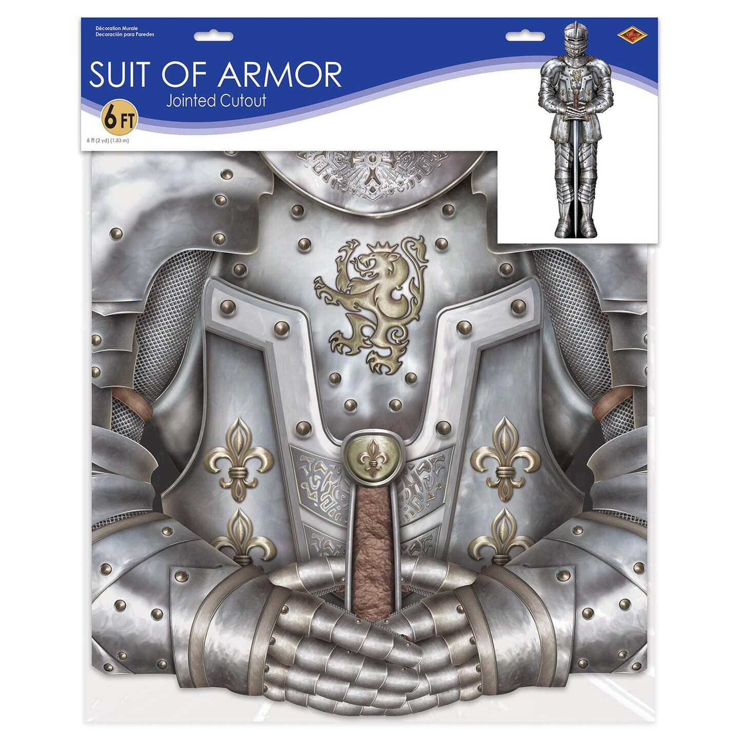 12 Pack Beistle Jointed Suit Of Armor Party Decoration