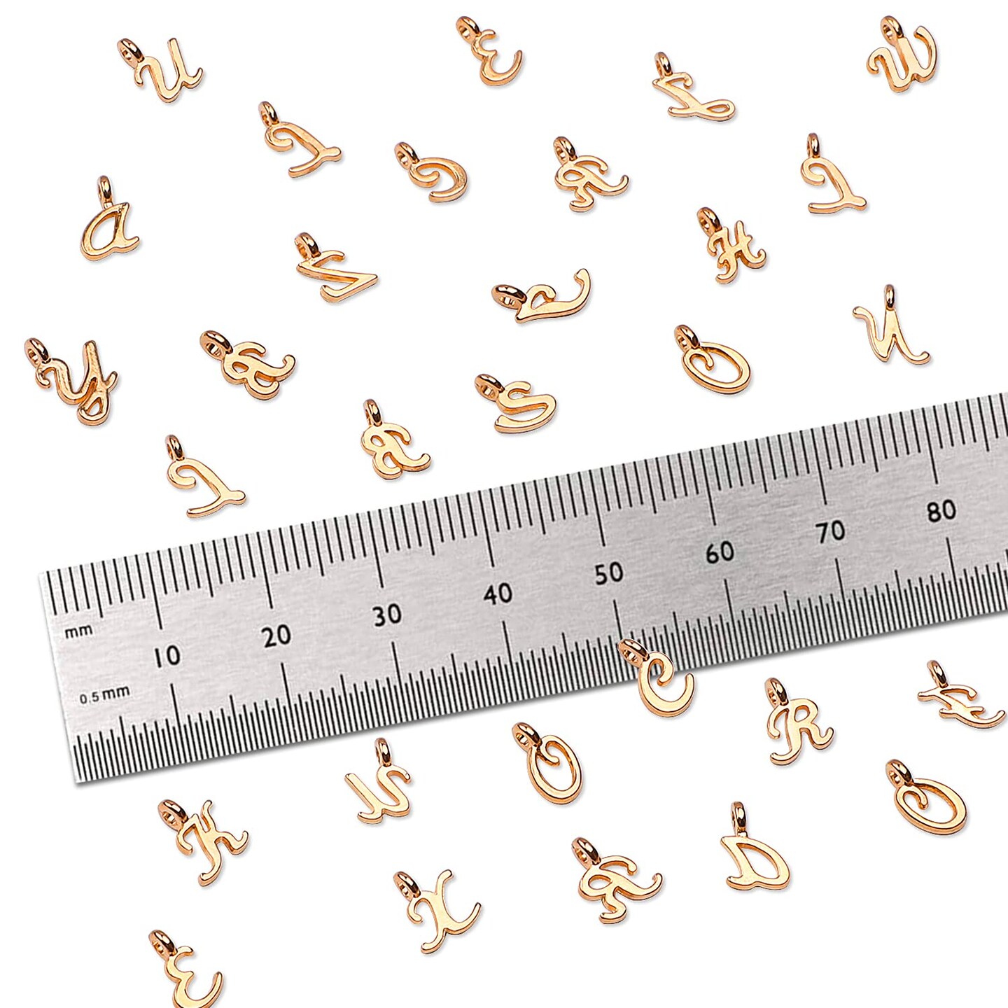 156Pcs/6 Sets Gold Letter Charms with 200Pcs Open Jump Rings for Jewelry Making, Alphabet A-Z Pendants for DIY Bracelet Necklace Craft Projects