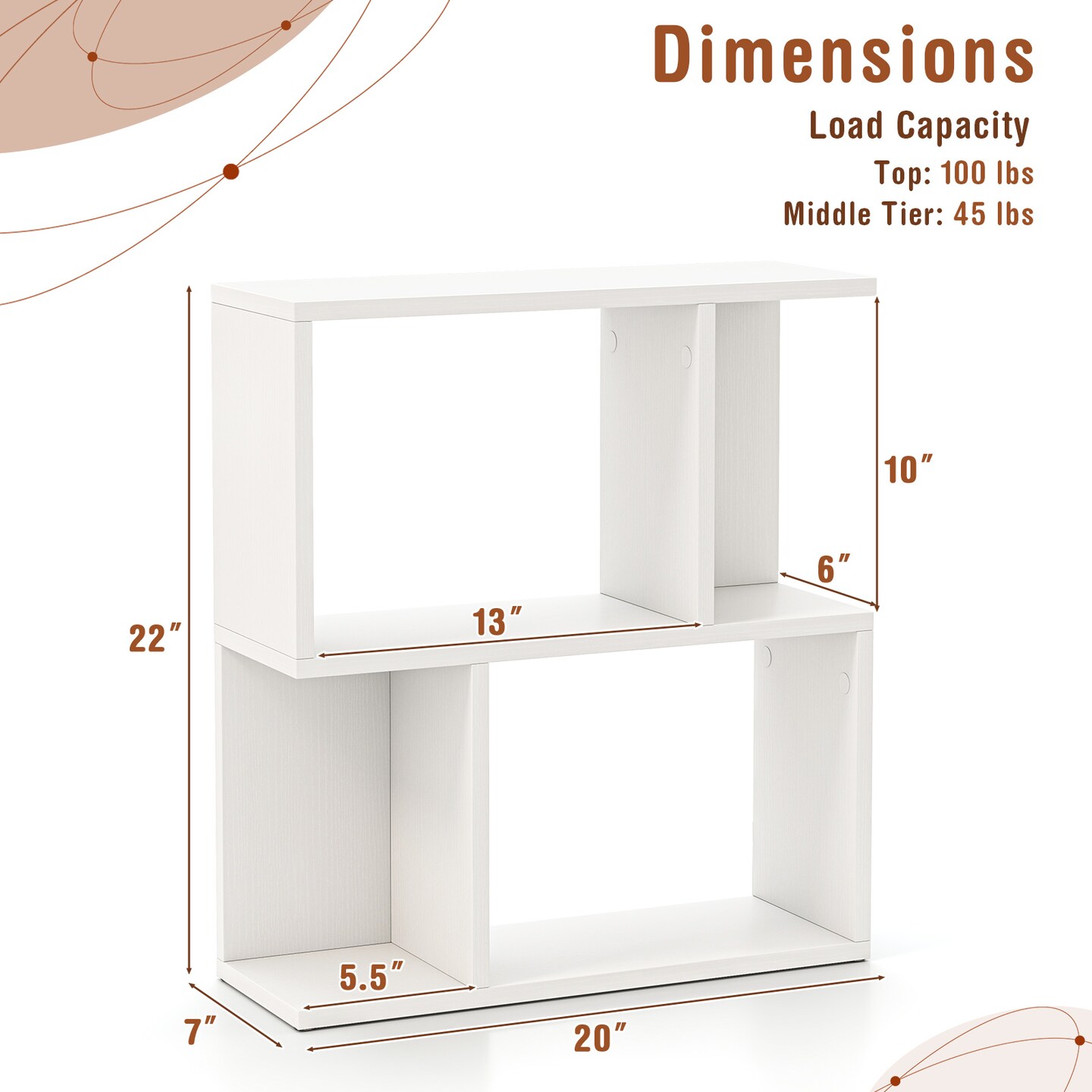 3-Tier Freestanding Display Bookshelf with Open Storage Space Ideal for Entryways or Living Rooms