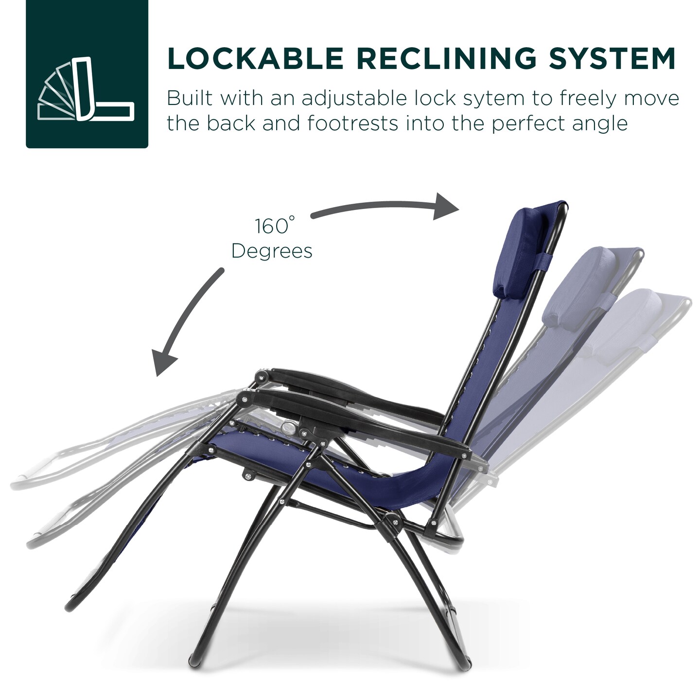 Best Choice Products Oversized Zero Gravity Chair, Folding Outdoor Patio Recliner w/ Cup Holder