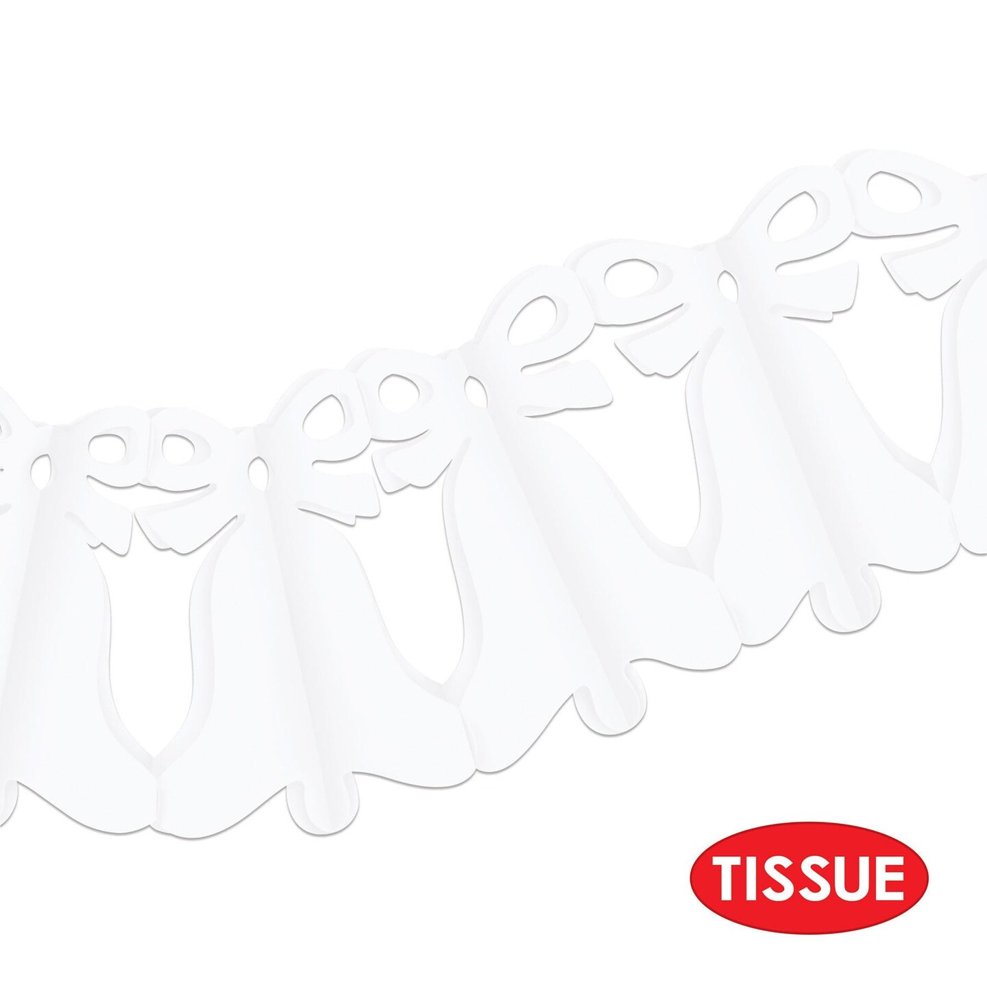 12 Pack Beistle Westminster Bell Garland - white