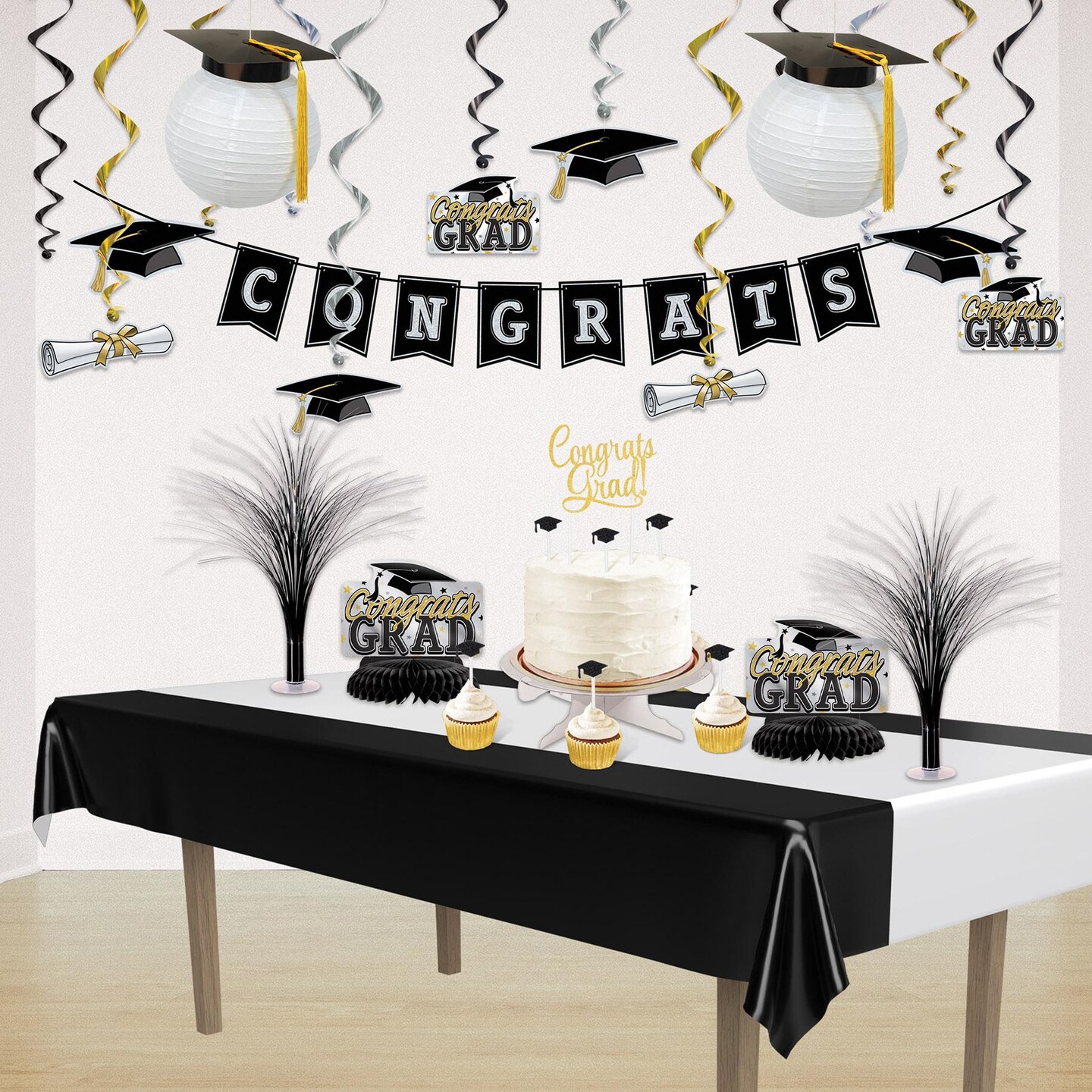 6 Pack Beistle Grad Cap Graduation Party Paper Lanterns
