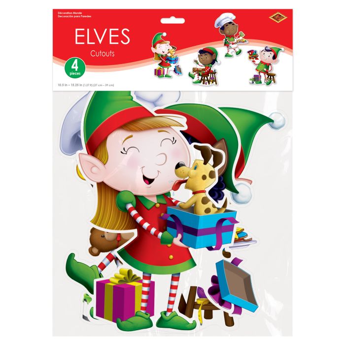 48 Pack Beistle Elves Cutout Decorations