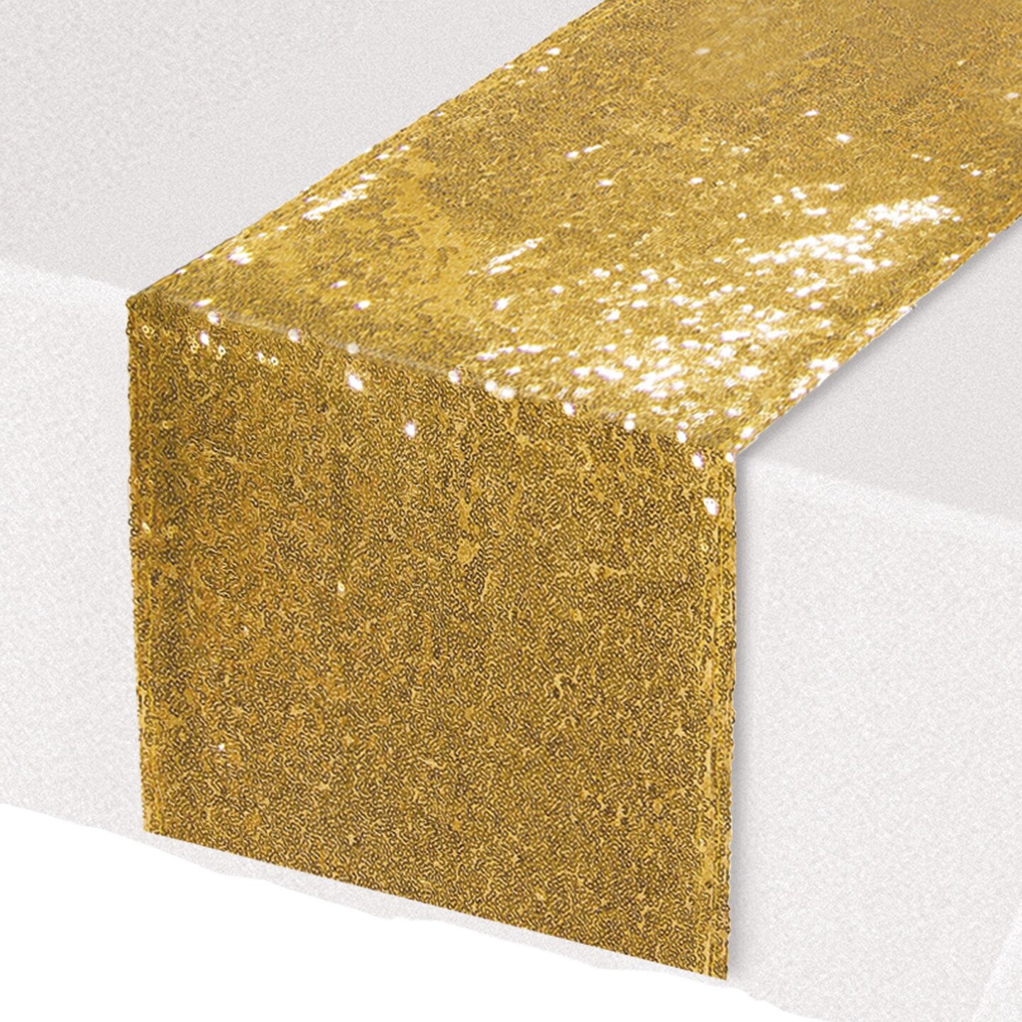 12 Pack Beistle Sequined Table Runner - gold