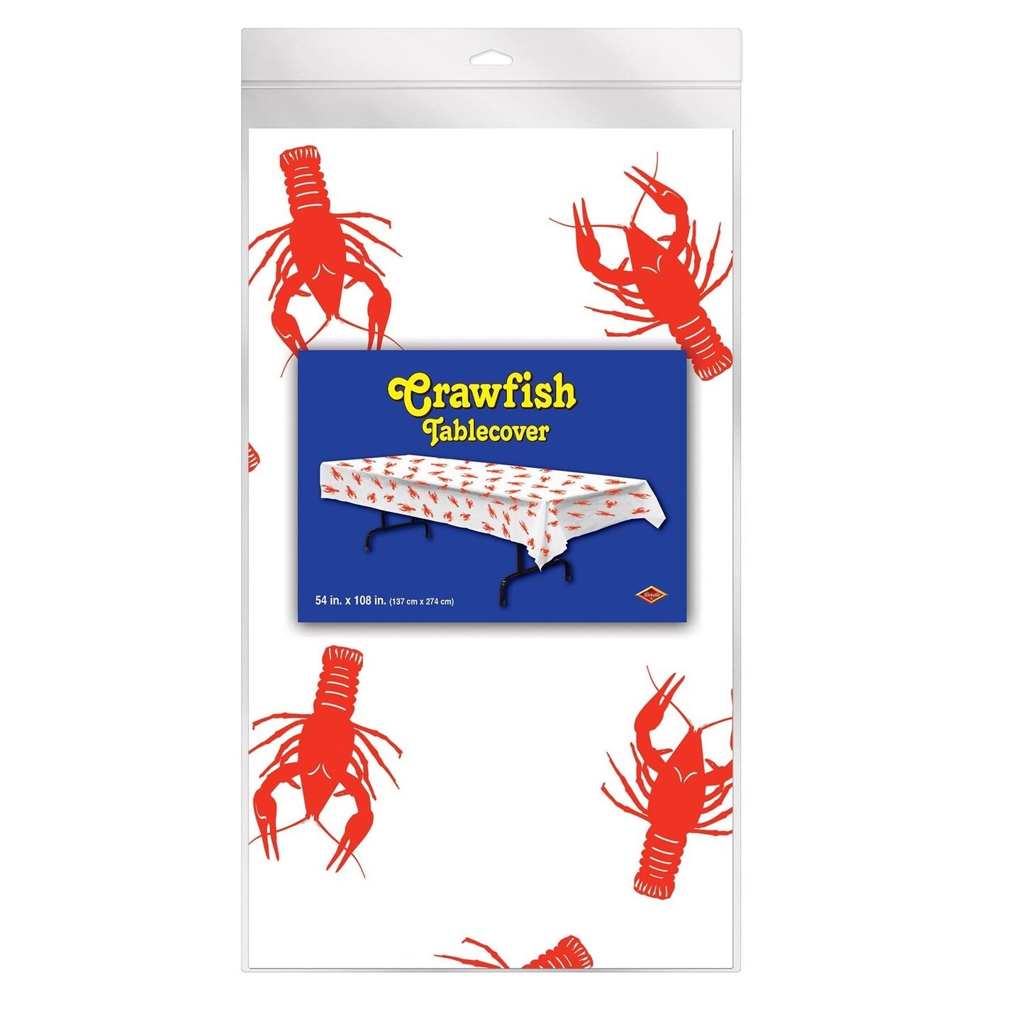 12 Pack Beistle Mardi Gras Crawfish Tablecover