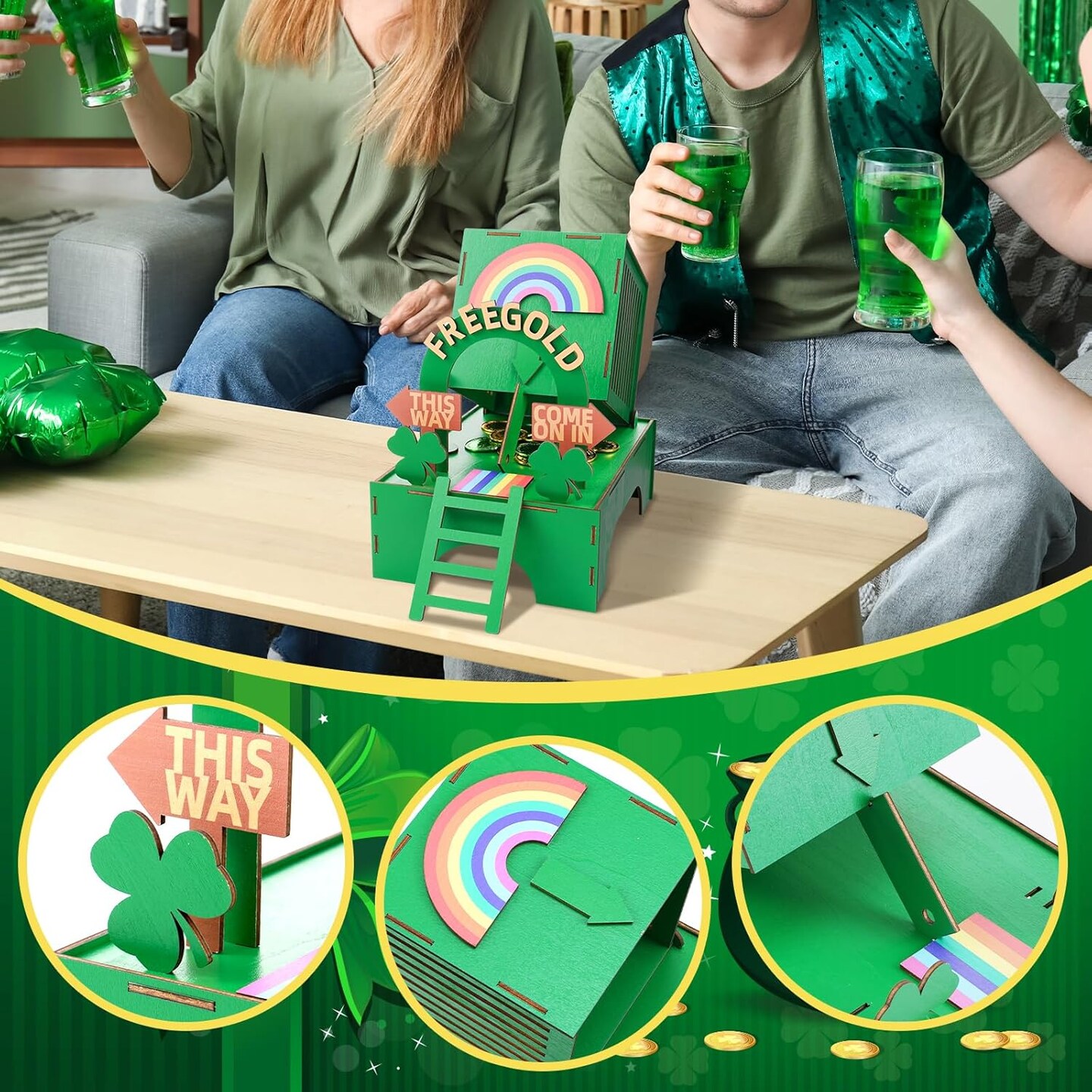 St. Patrick&#x27;s Day Leprechaun Trap Kit, St Patrick&#x27;s Day Decorations DIY to Catch a Leprechaun