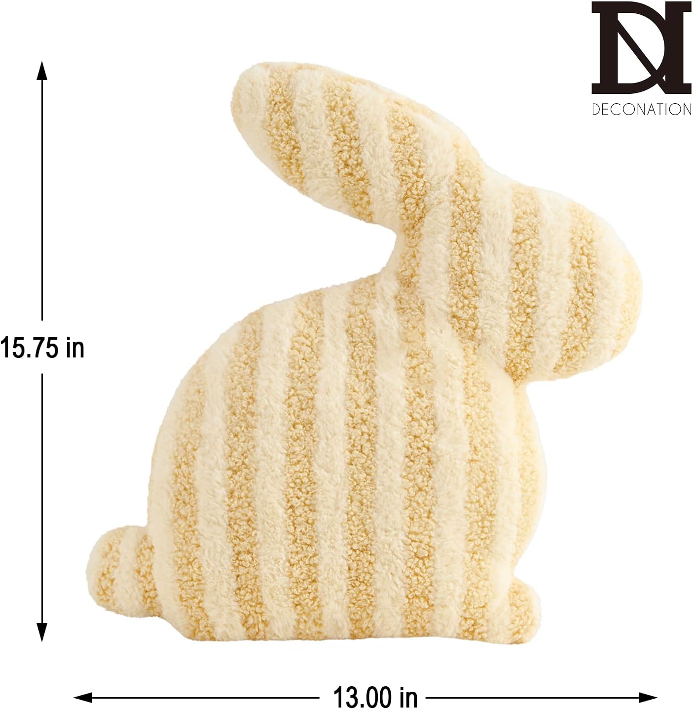 Easter Bunny Shaped Cute Throw Pillow, Decorative Stuffed Bunny Pillow for Bed and Couch