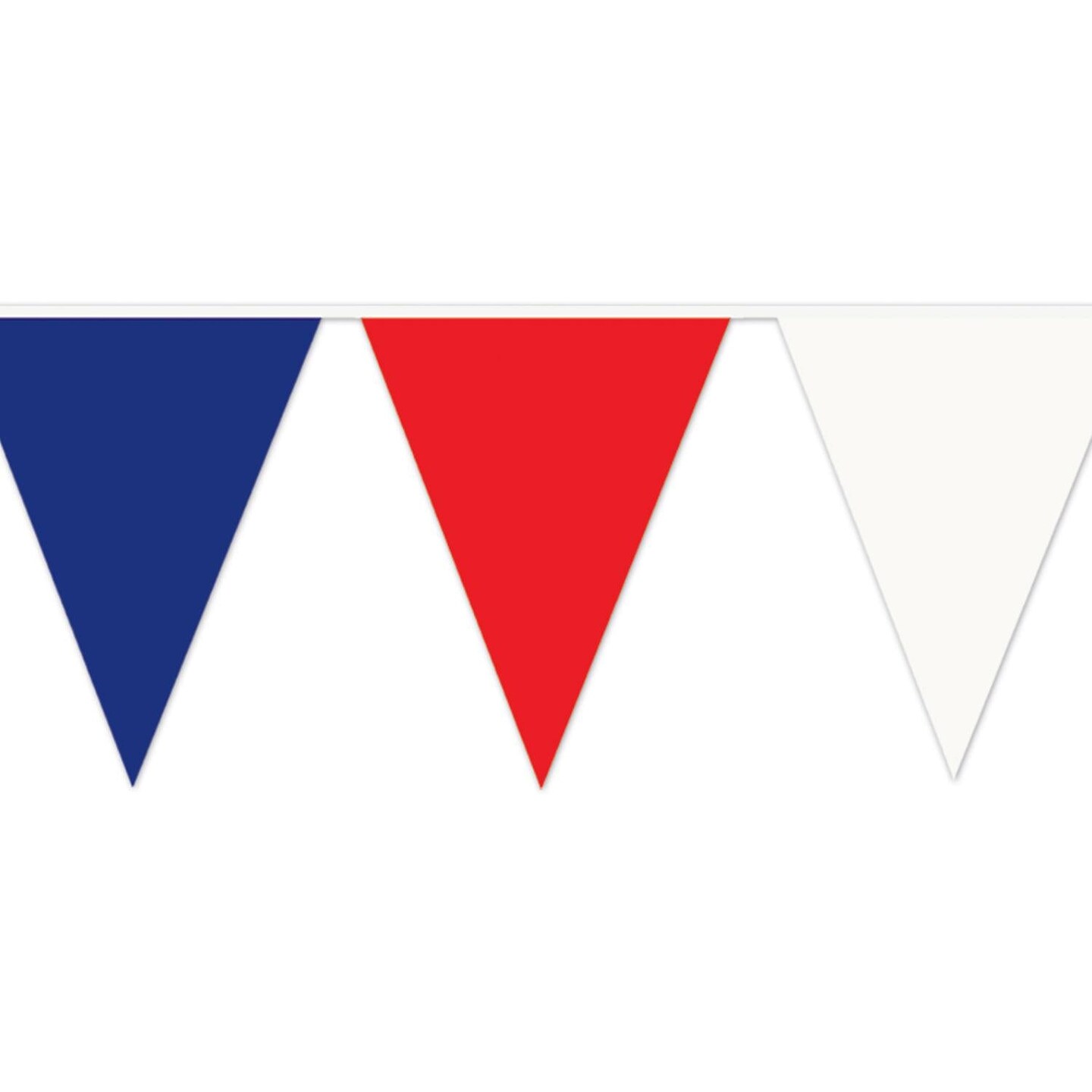 12 Pack Beistle 120 ft.- Red - White/Blue Party Pennant Banner