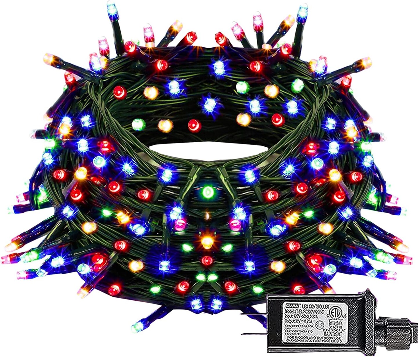 Christmas String Lights, 100 LED 33 FT Connectable Fairy Lights with 8 Modes, Waterproof Christmas Decorations for Indoor Outdoor Holiday Party Home Tree Decor (Multi-Colored)