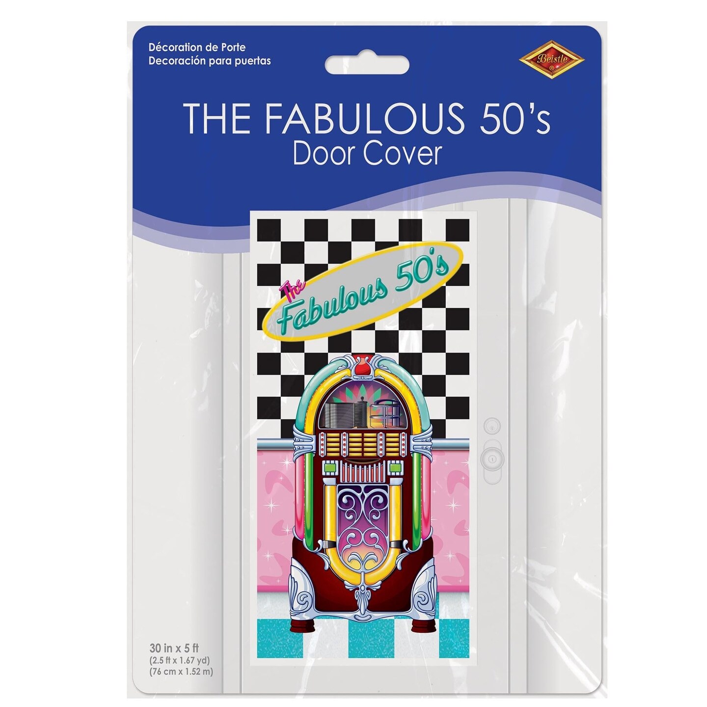 12 Pack Beistle The Fabulous 50&#x27;s Party Door Cover